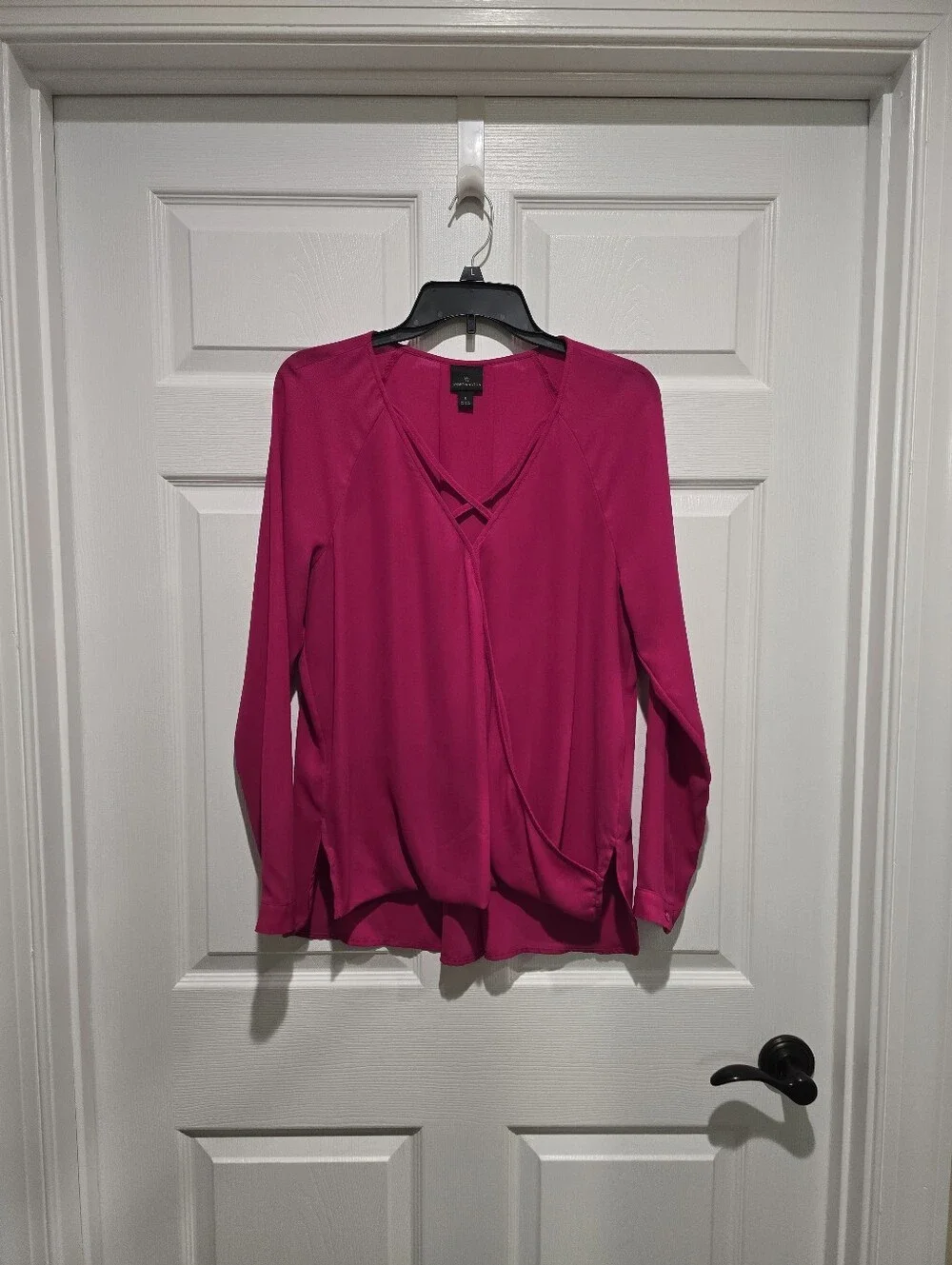 Wrap-Front Long Sleeve Top (L) and Ankle-Length Pants (12) - Picture 3 of 7